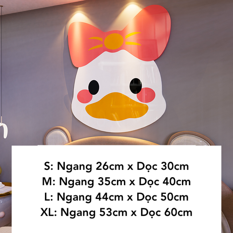 Tranh mica EPeBen dán tường nổi 3d hình Gáu Trúc Vịt Con decor trang trí Phòng Cho Bé, Mầm Non