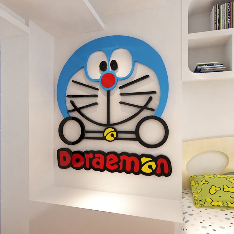 Tranh mica EPeBen dán tường nổi 3d hình Doremon Doraemon smile, trang trí phòng cho bé, mầm non, mẫu giáo, khu vui chơi