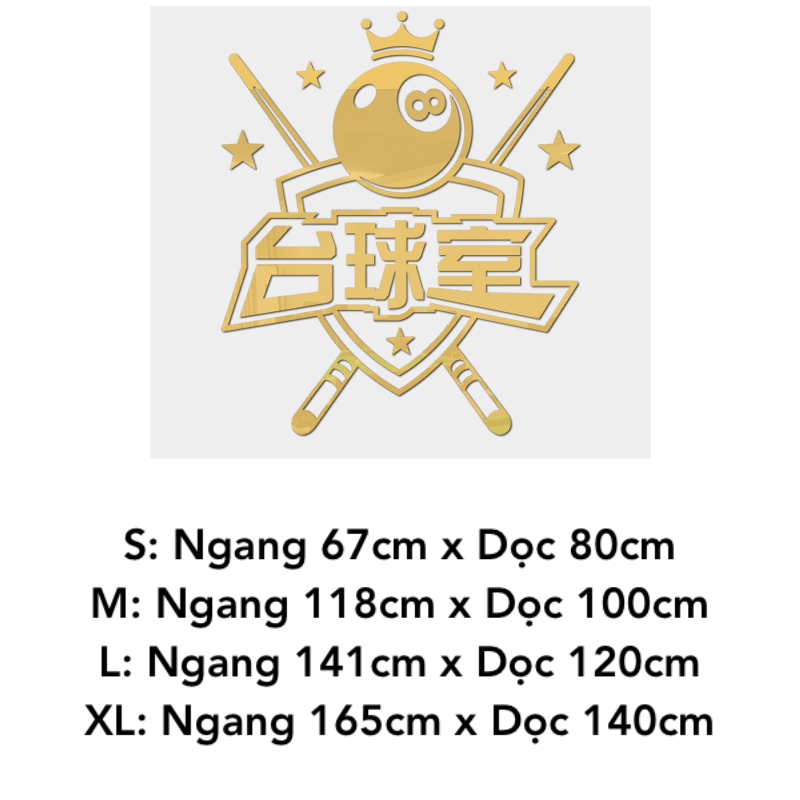 Tranh mica EPeBen dán tường nổi 3d hình trái bida, gậy bida décor Quán Bida trang trí CLB bida, Logo quán, bi-a, billard