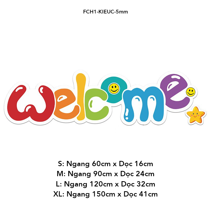 Tranh Fomex EPeBen dán tường nổi 3d Hình Welcome Decor Trang Trí Quán Trà Sữa, Quán Cà Phê, Nhà Hàng, Quán Ăn