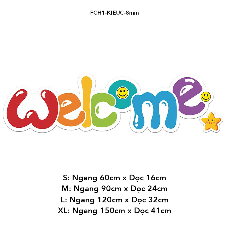 Tranh Fomex EPeBen dán tường nổi 3d Hình Welcome Decor Trang Trí Quán Trà Sữa, Quán Cà Phê, Nhà Hàng, Quán Ăn