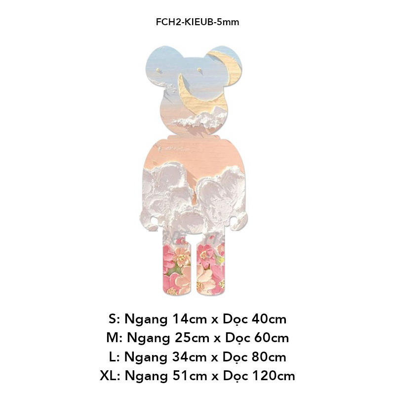 Tranh Fomex EPeBen dán tường nổi 3d Hình KAWS Decor Trang Trí Quán Nước Địa Điểm Kinh Doanh Spa Salon