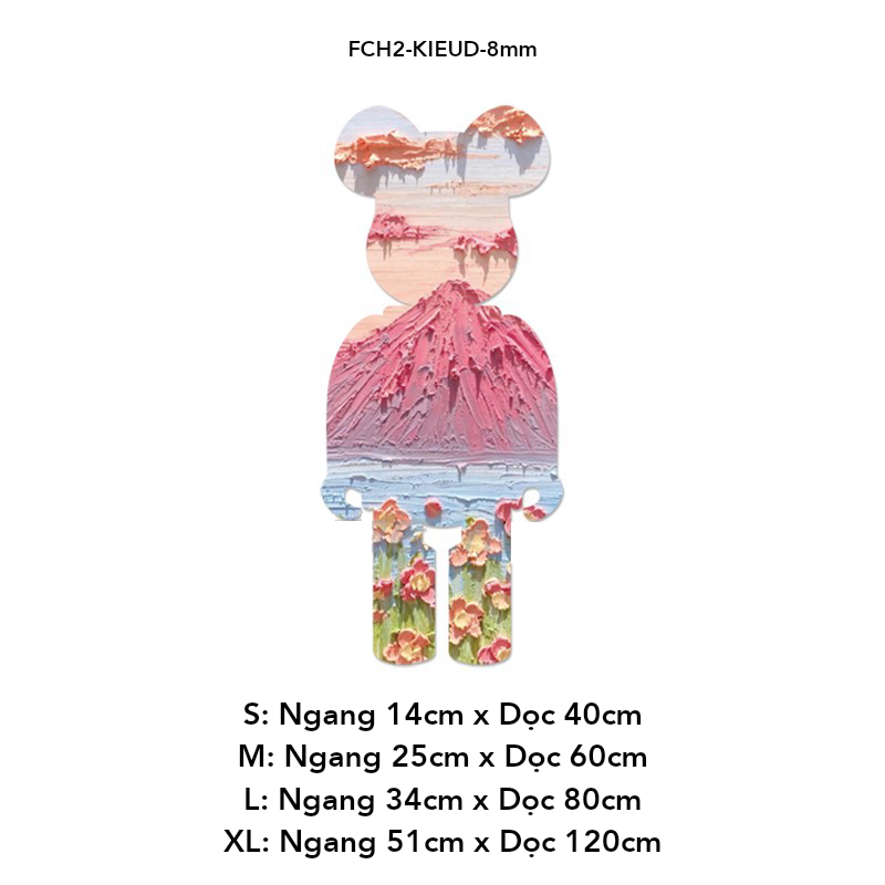 Tranh Fomex EPeBen dán tường nổi 3d Hình KAWS Decor Trang Trí Quán Nước Địa Điểm Kinh Doanh Spa Salon