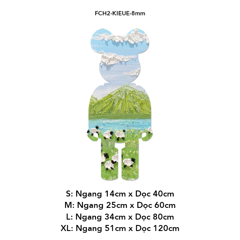Tranh Fomex EPeBen dán tường nổi 3d Hình KAWS Decor Trang Trí Quán Nước Địa Điểm Kinh Doanh Spa Salon