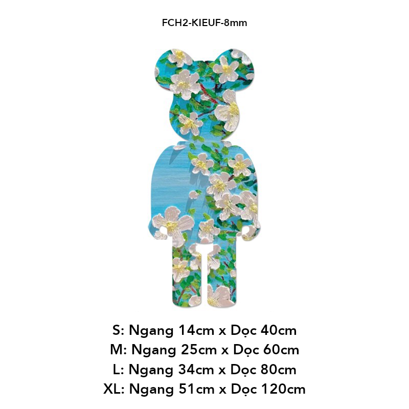 Tranh Fomex EPeBen dán tường nổi 3d Hình KAWS Decor Trang Trí Quán Nước Địa Điểm Kinh Doanh Spa Salon