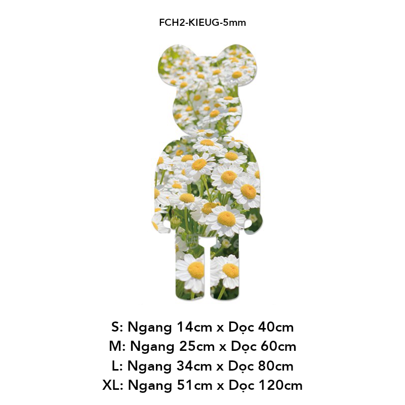 Tranh Fomex EPeBen dán tường nổi 3d Hình KAWS Decor Trang Trí Quán Nước Địa Điểm Kinh Doanh Spa Salon