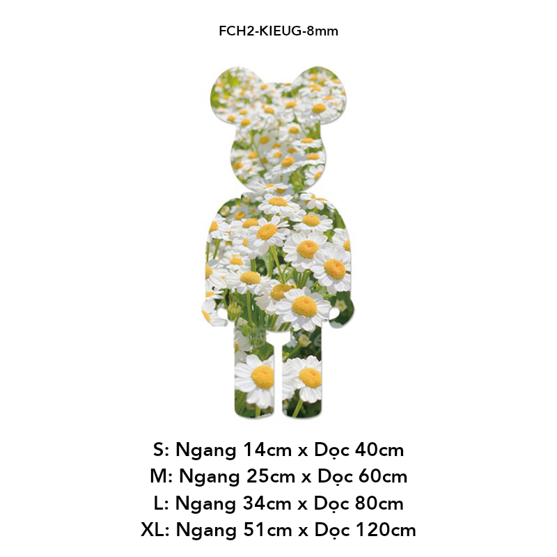 Tranh Fomex EPeBen dán tường nổi 3d Hình KAWS Decor Trang Trí Quán Nước Địa Điểm Kinh Doanh Spa Salon