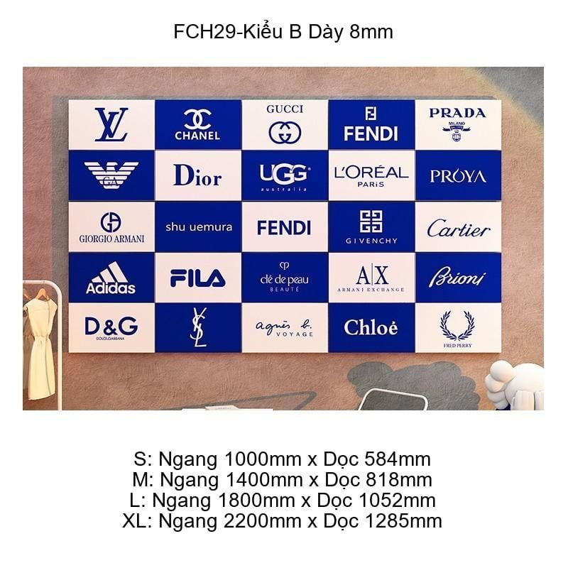 Tranh Fomex EPeBen dán tường nổi 3d Thương Hiệu Cao Cấp trang trí Cửa Hàng