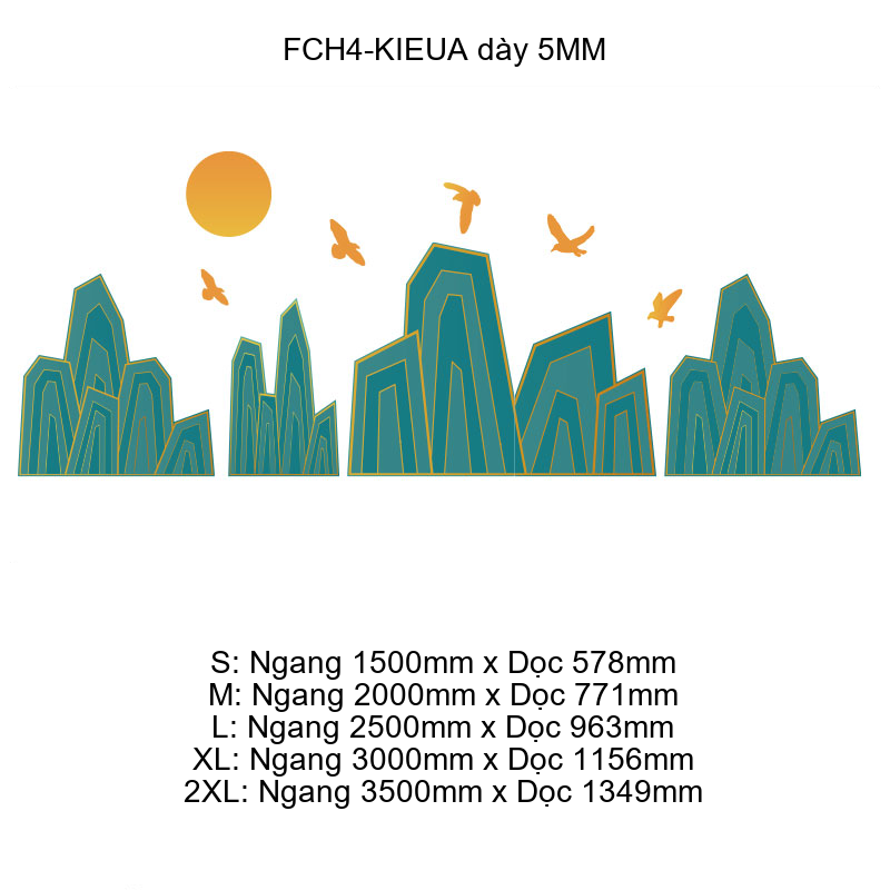 Tranh Fomex EPeBen dán tường nổi 3d Phong cảnh thiên nhiên trang trí Nhà Hàng,Quán Ăn