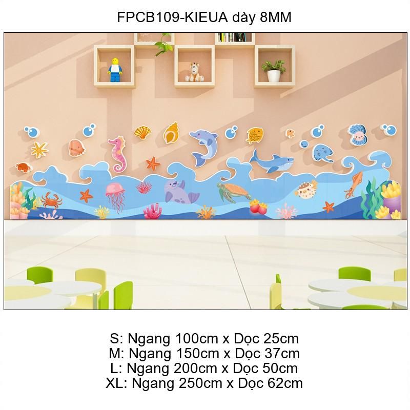 Tranh Fomex EPeBen dán tường nổi 3d Đại Dương Trang Trí Phòng Trẻ Cho Bé, Mầm non, Mẫu Giáo