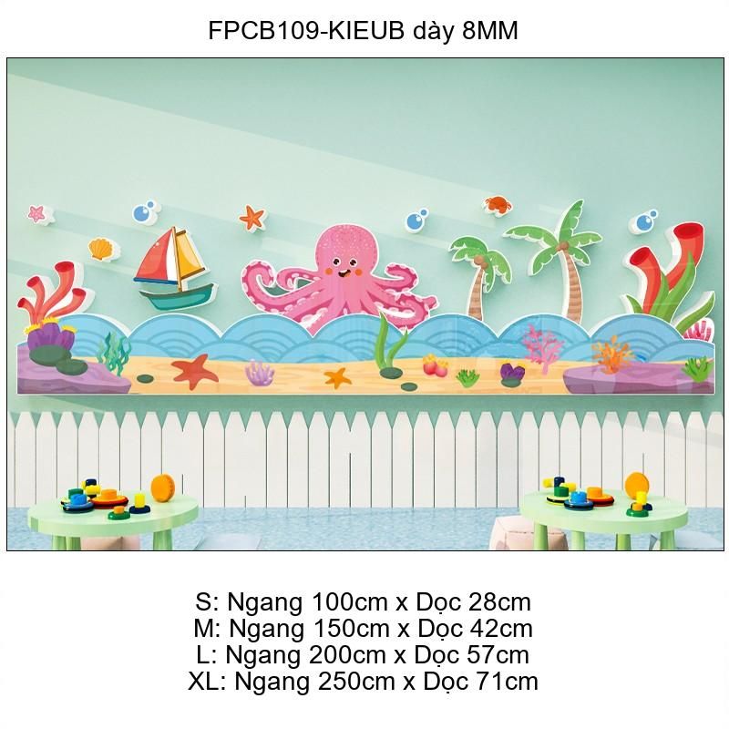Tranh Fomex EPeBen dán tường nổi 3d Đại Dương Trang Trí Phòng Trẻ Cho Bé, Mầm non, Mẫu Giáo