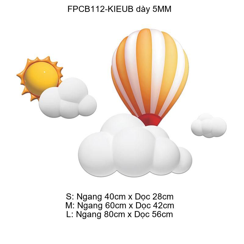 Tranh Fomex EPeBen dán tường nổi 3d Khinh Khí Cầu Trang Trí Phòng Trẻ Cho Bé, Mầm non, Mẫu Giáo