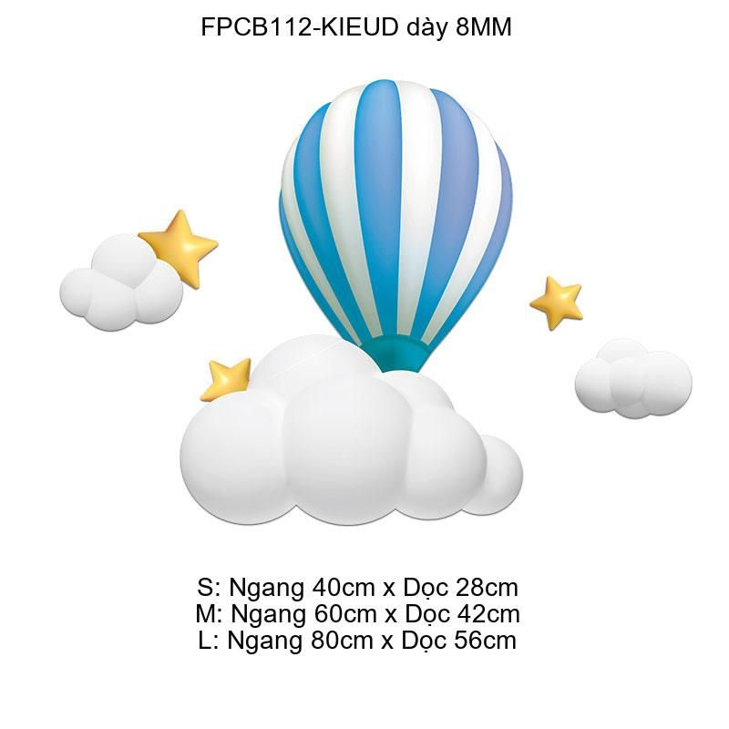 Tranh Fomex EPeBen dán tường nổi 3d Khinh Khí Cầu Trang Trí Phòng Trẻ Cho Bé, Mầm non, Mẫu Giáo