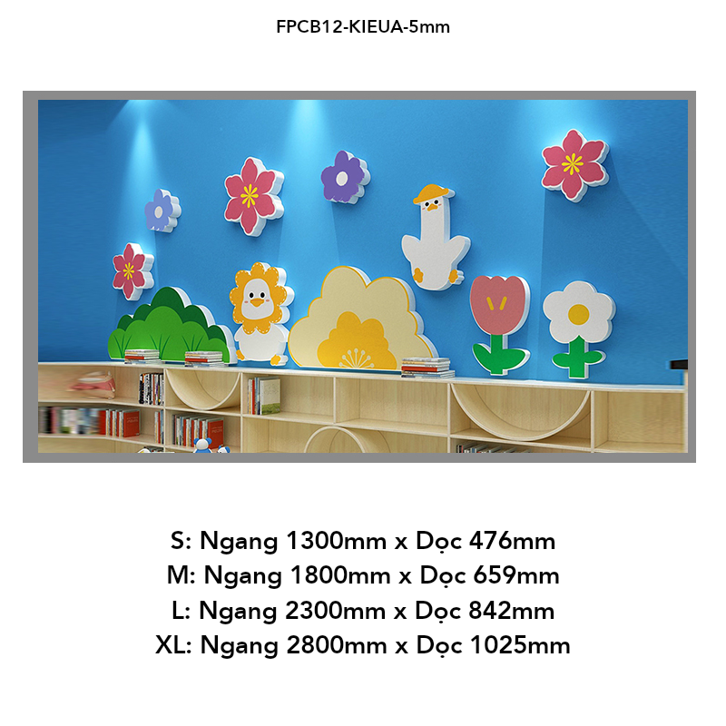 Tranh Fomex EPeBen dán tường nổi 3d Hình Mùa hè rực rỡ decor trang trí Phòng khách, Phòng cho bé, Phòng ngủ, Mẫu giáo