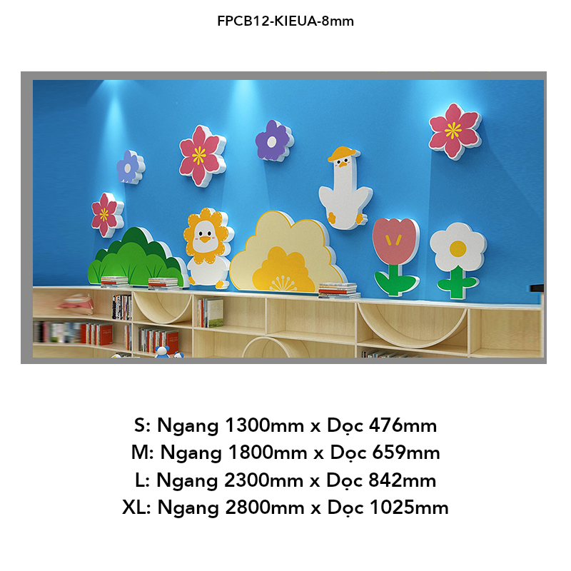 Tranh Fomex EPeBen dán tường nổi 3d Hình Mùa hè rực rỡ decor trang trí Phòng khách, Phòng cho bé, Phòng ngủ, Mẫu giáo