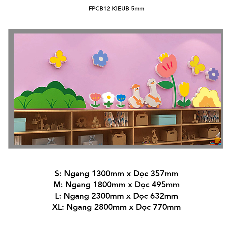 Tranh Fomex EPeBen dán tường nổi 3d Hình Mùa hè rực rỡ decor trang trí Phòng khách, Phòng cho bé, Phòng ngủ, Mẫu giáo