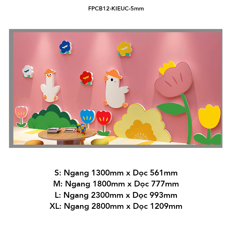 Tranh Fomex EPeBen dán tường nổi 3d Hình Mùa hè rực rỡ decor trang trí Phòng khách, Phòng cho bé, Phòng ngủ, Mẫu giáo