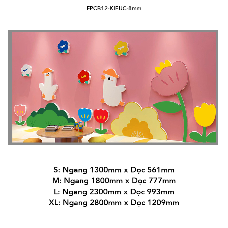 Tranh Fomex EPeBen dán tường nổi 3d Hình Mùa hè rực rỡ decor trang trí Phòng khách, Phòng cho bé, Phòng ngủ, Mẫu giáo
