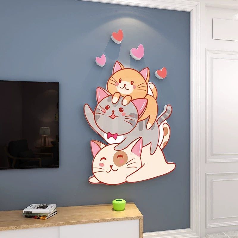 Tranh Fomex EPeBen dán tường nổi 3d Động Vật Vui Nhộn trang trí Phòng cho bé, Mẫu giáo