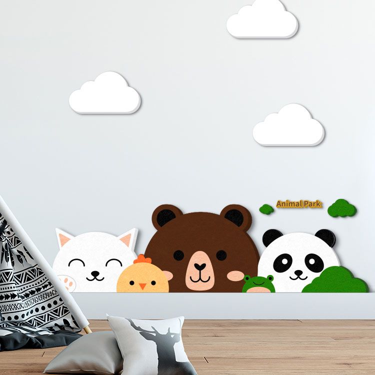 Tranh Fomex EPeBen dán tường nổi 3d Gấu Vui Vẻ trang trí Phòng cho bé, Phòng ngủ, Mẫu giáo