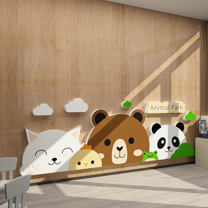 Tranh Fomex EPeBen dán tường nổi 3d Gấu Vui Vẻ trang trí Phòng cho bé, Phòng ngủ, Mẫu giáo