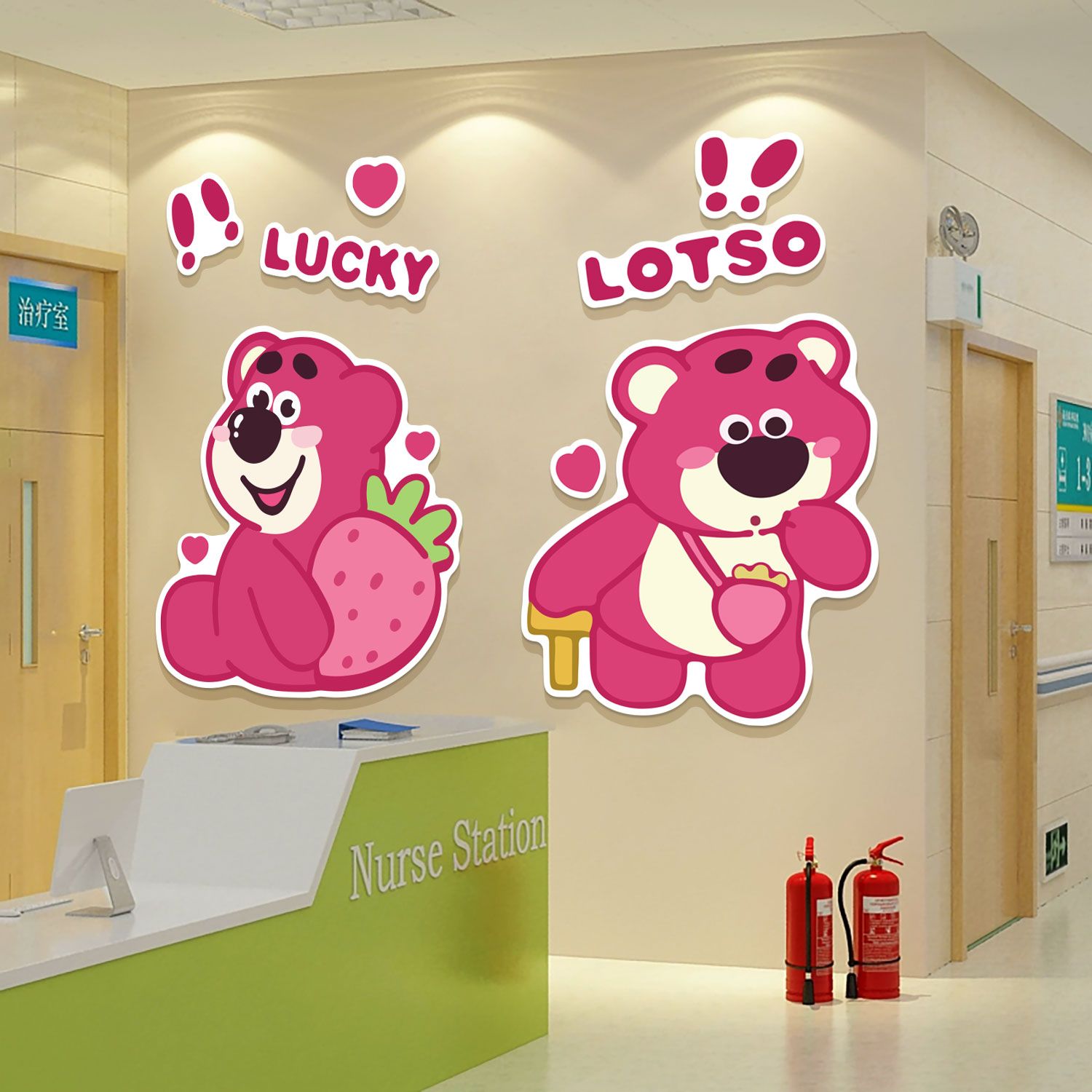 Tranh Fomex EPeBen dán tường nổi 3d Gấu LOTSO trang trí Phòng cho bé, Phòng ngủ, Mẫu giáo