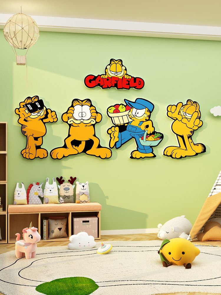 Tranh Fomex EPeBen dán tường nổi 3d Garfield trang trí Phòng cho bé, Phòng ngủ, Mẫu giáo