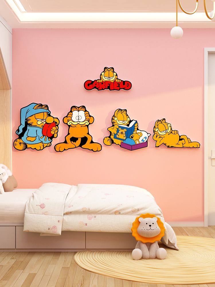 Tranh Fomex EPeBen dán tường nổi 3d Garfield trang trí Phòng cho bé, Phòng ngủ, Mẫu giáo