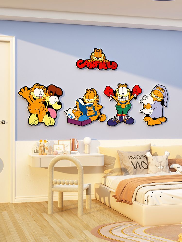Tranh Fomex EPeBen dán tường nổi 3d Garfield trang trí Phòng cho bé, Phòng ngủ, Mẫu giáo