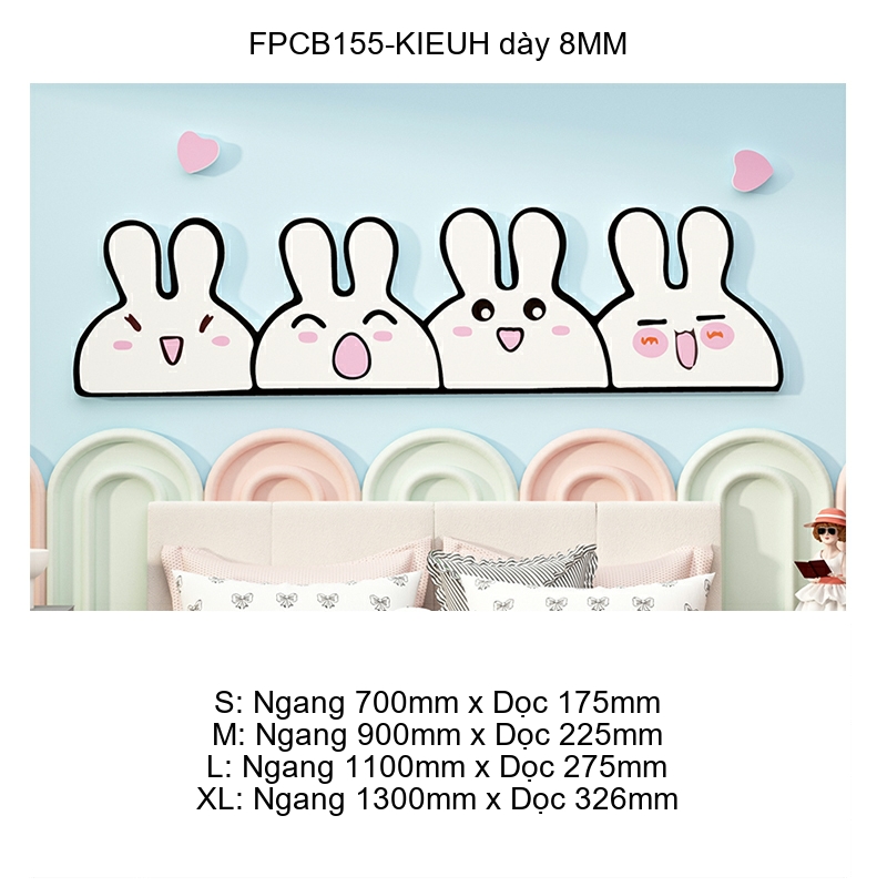 Tranh Fomex EPeBen dán tường nổi 3d Thỏ trang trí Phòng cho bé, Phòng ngủ, Mẫu giáo