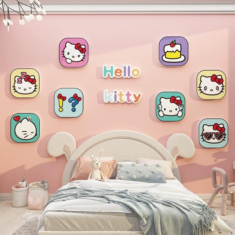 Tranh Fomex EPeBen dán tường nổi 3d Hình Hello Kitty Decor Trang Trí Phòng Trẻ Cho Bé, Mầm non, Mẫu Giáo