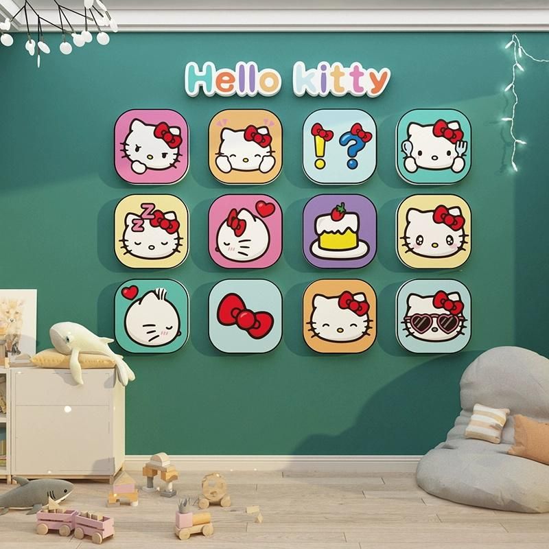 Tranh Fomex EPeBen dán tường nổi 3d Hình Hello Kitty Decor Trang Trí Phòng Trẻ Cho Bé, Mầm non, Mẫu Giáo