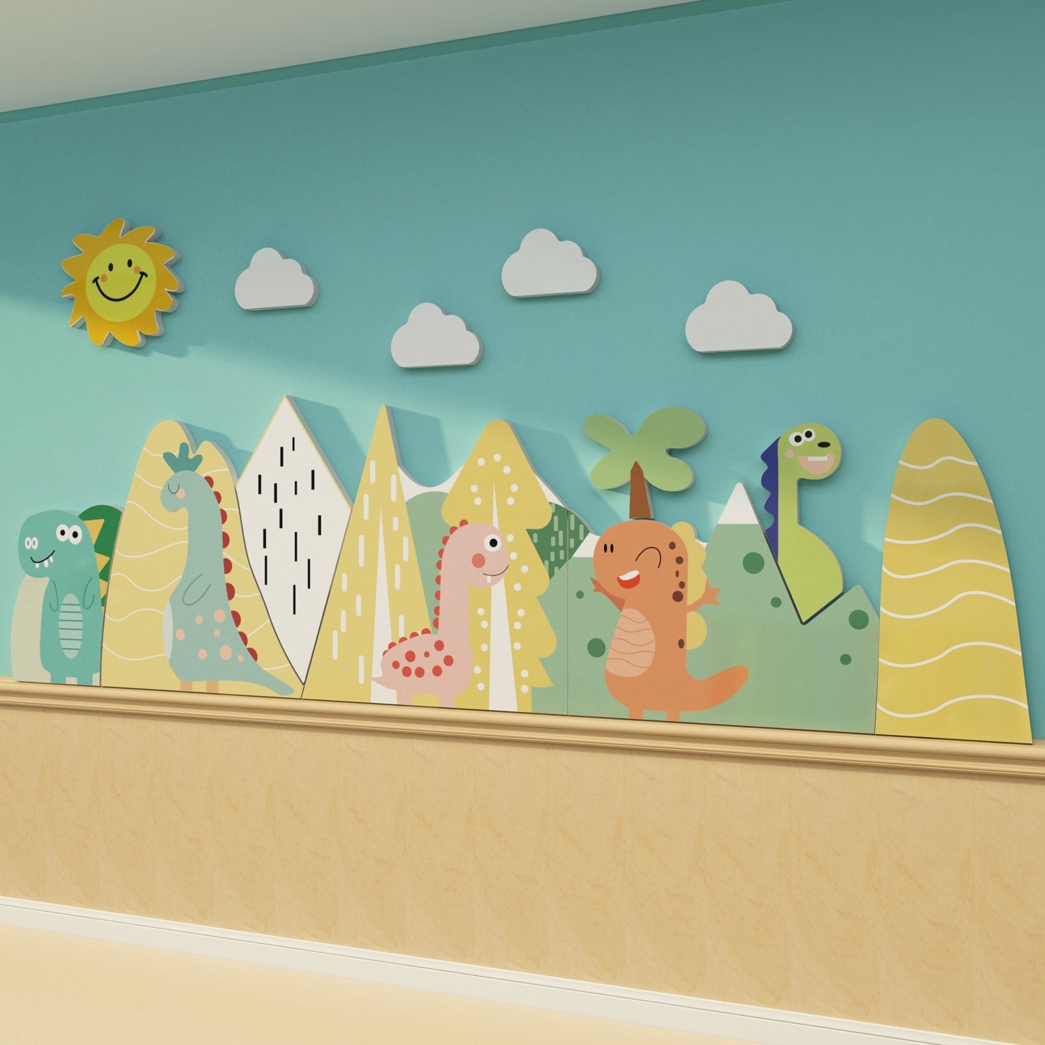 Tranh Fomex EPeBen dán tường nổi 3d Hình Khủng Long Decor Trang Trí Phòng Trẻ Cho Bé, Mầm non, Mẫu Giáo