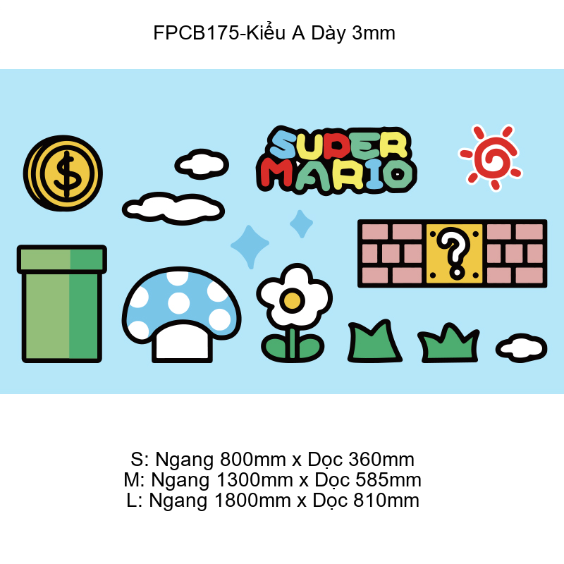 Tranh Fomex EPeBen dán tường nổi 3d Mario trang trí Phòng cho bé, Phòng ngủ, Mẫu giáo,Phòng Bé Trai