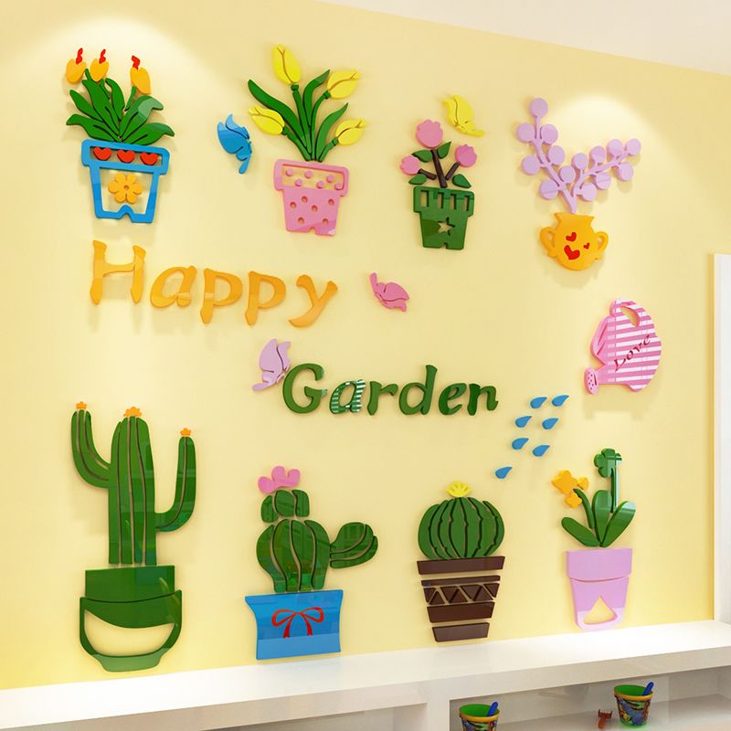 Tranh Fomex EPeBen dán tường nổi 3d Khu Vườn Hạnh Phúc trang trí Phòng Khách,Khu Vườn,Phòng Cho Bé,Mầm non