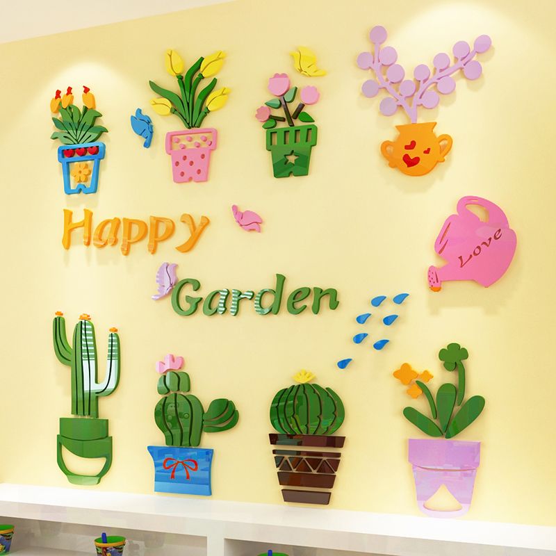 Tranh Fomex EPeBen dán tường nổi 3d Khu Vườn Hạnh Phúc trang trí Phòng Khách,Khu Vườn,Phòng Cho Bé,Mầm non