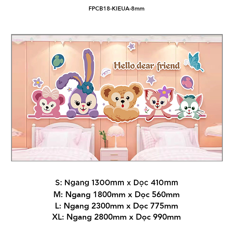 Tranh Fomex EPeBen dán tường nổi 3d Hình Tình bạn bất diệt decor trang trí Phòng cho bé, Phòng khách, Mẫu giáo
