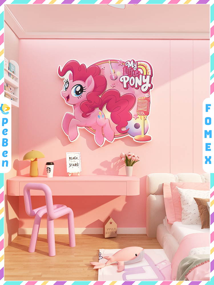 Tranh Fomex EPeBen dán tường nổi 3d Pony trang trí Phòng cho bé, Phòng ngủ, Mẫu giáo