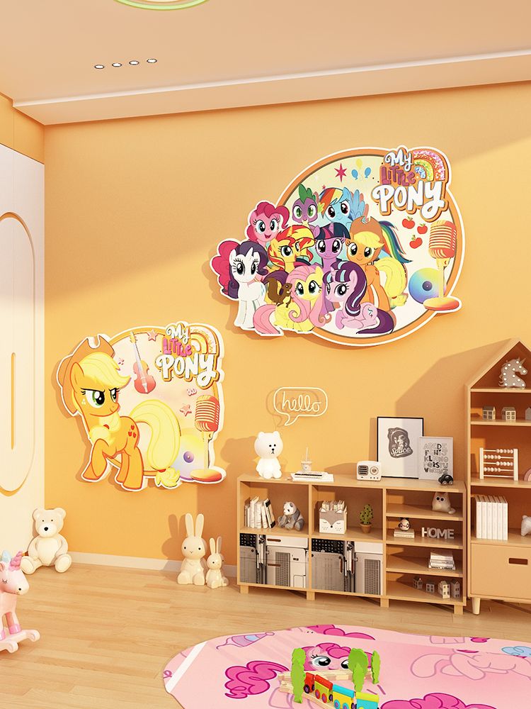 Tranh Fomex EPeBen dán tường nổi 3d Pony trang trí Phòng cho bé, Phòng ngủ, Mẫu giáo