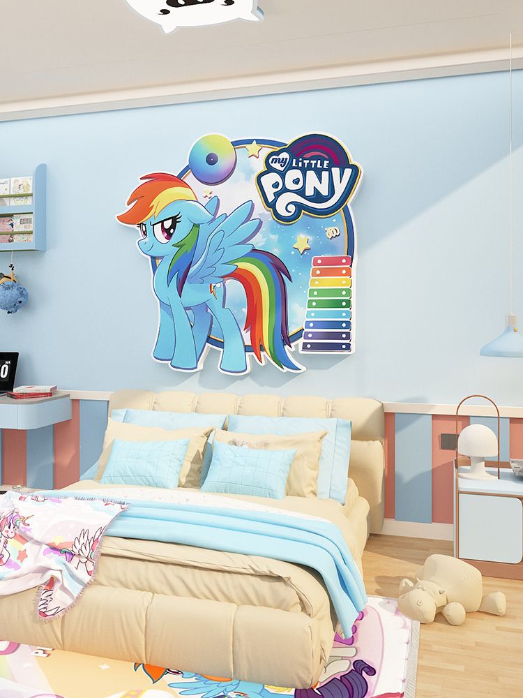 Tranh Fomex EPeBen dán tường nổi 3d Pony trang trí Phòng cho bé, Phòng ngủ, Mẫu giáo