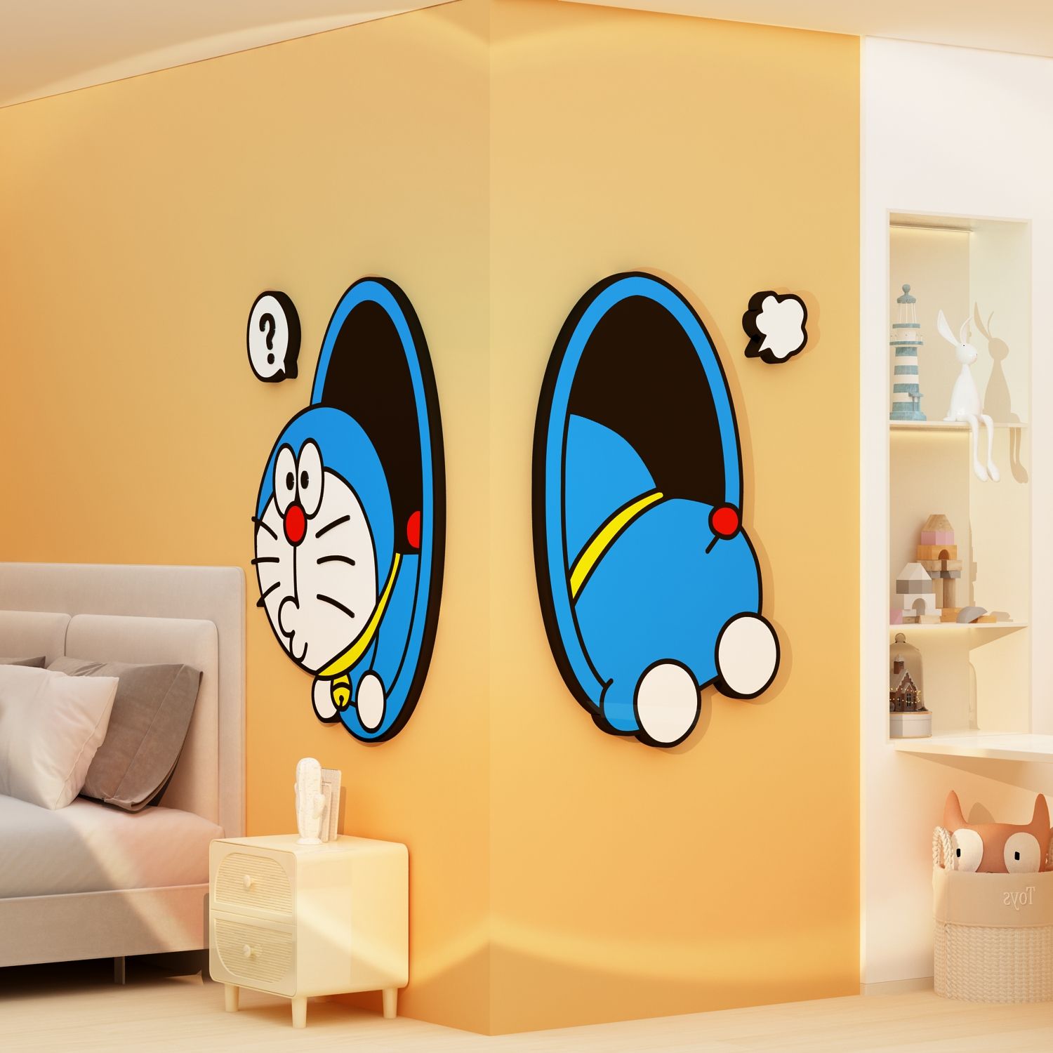 Tranh Fomex EPeBen dán tường nổi 3d Doraemon trang trí Phòng cho bé, Phòng ngủ, Mẫu giáo