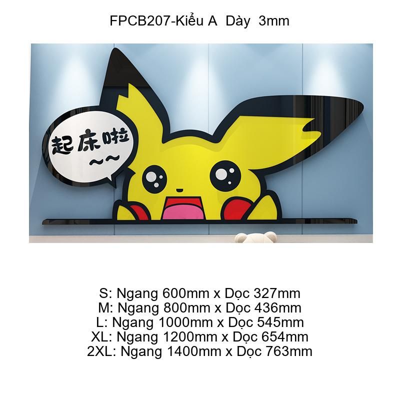 Tranh Fomex EPeBen dán tường nổi 3d Pikachu trang trí Phòng cho bé, Phòng ngủ, Mẫu giáo