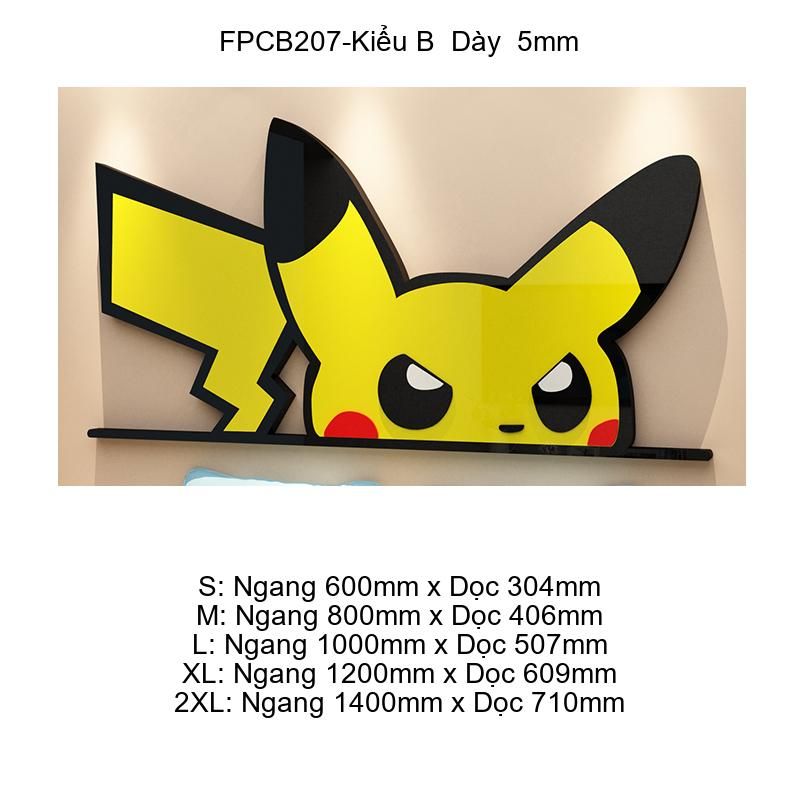 Tranh Fomex EPeBen dán tường nổi 3d Pikachu trang trí Phòng cho bé, Phòng ngủ, Mẫu giáo
