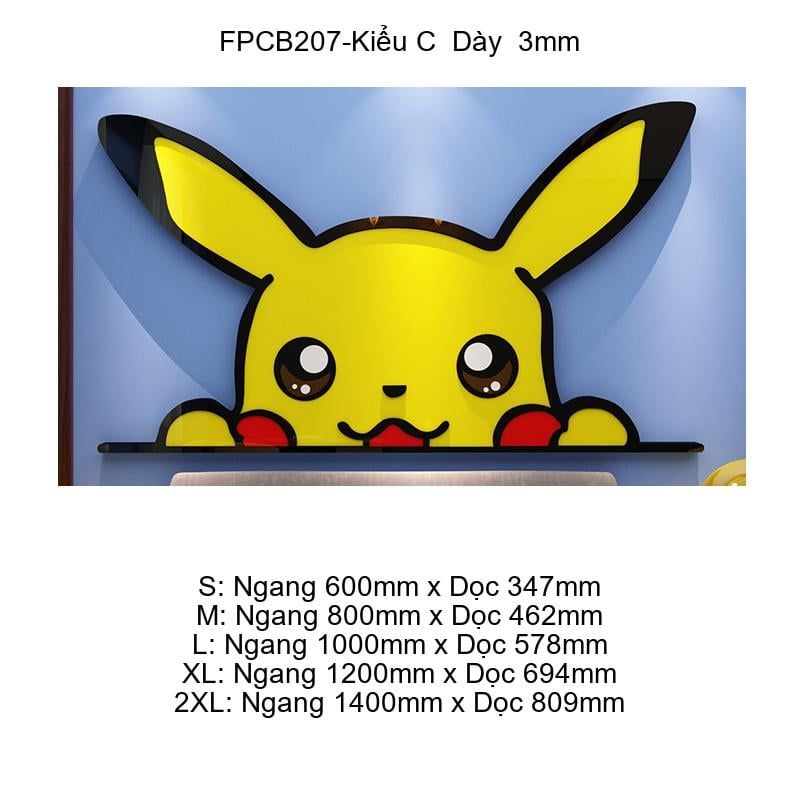 Tranh Fomex EPeBen dán tường nổi 3d Pikachu trang trí Phòng cho bé, Phòng ngủ, Mẫu giáo