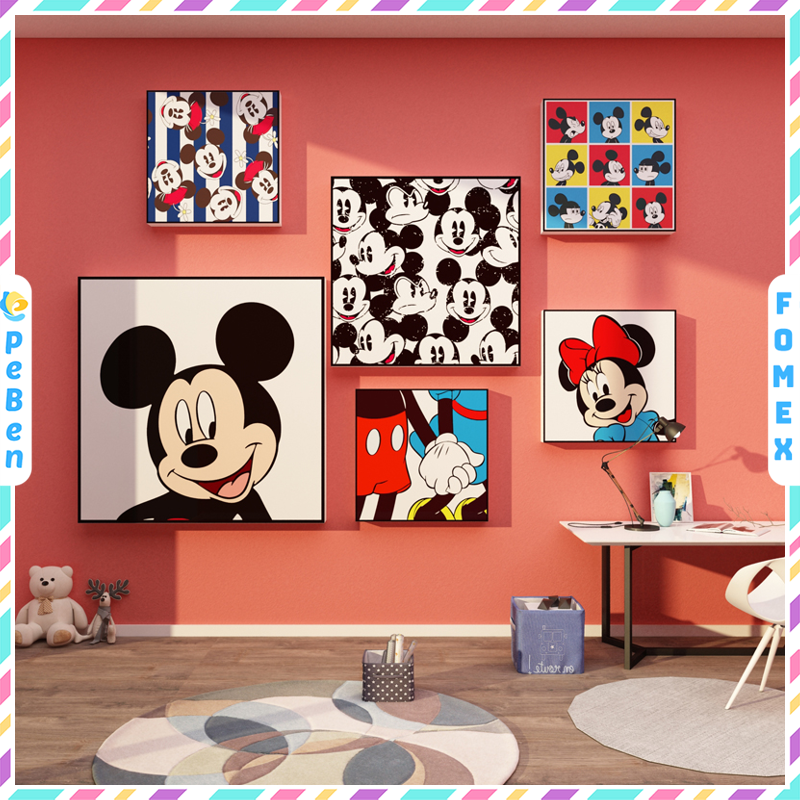 Tranh Fomex EPeBen dán tường nổi 3d Mickey trang trí Phòng cho bé, Phòng ngủ, Mẫu giáo