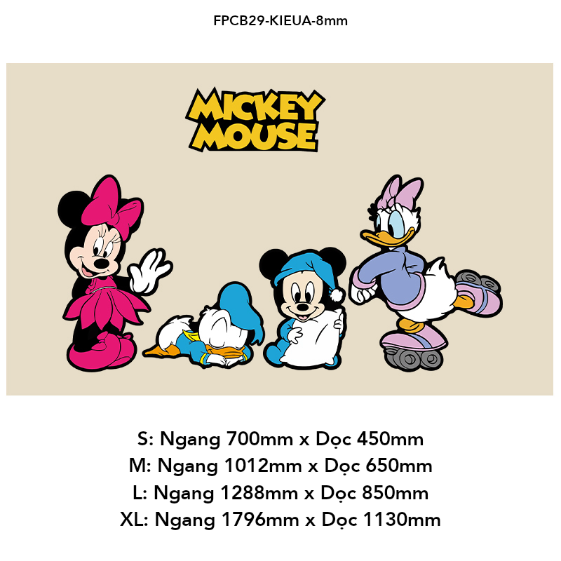 Tranh Fomex EPeBen dán tường nổi 3d Hình Thế Giới Mickey Mouse decor trang trí Phòng cho bé, Phòng khách, Mẫu giáo