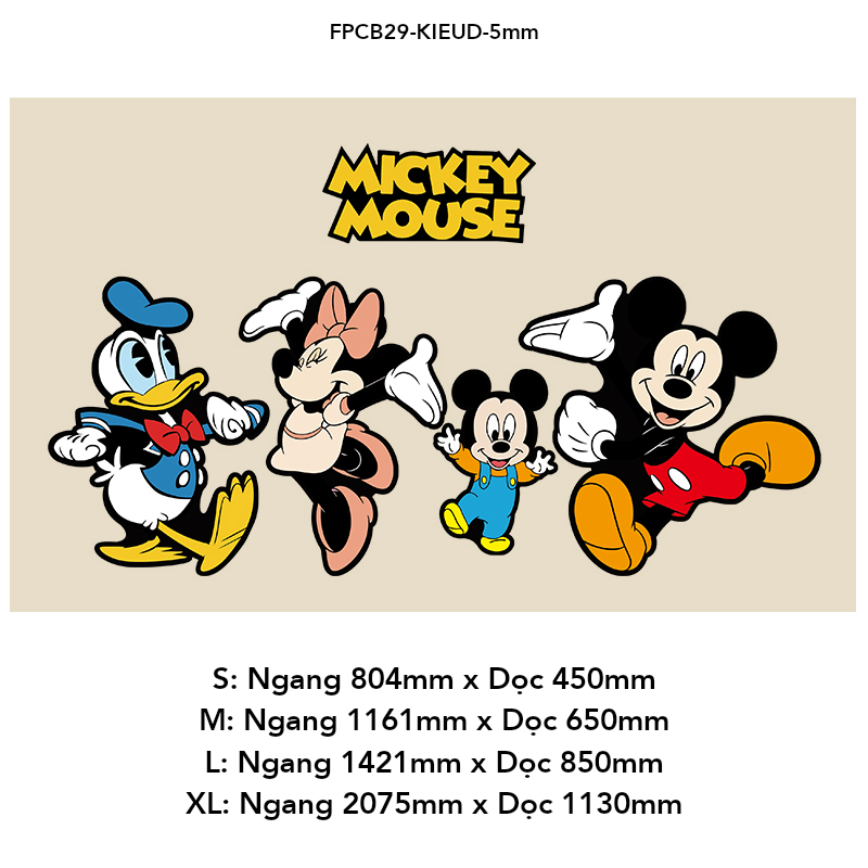 Tranh Fomex EPeBen dán tường nổi 3d Hình Thế Giới Mickey Mouse decor trang trí Phòng cho bé, Phòng khách, Mẫu giáo