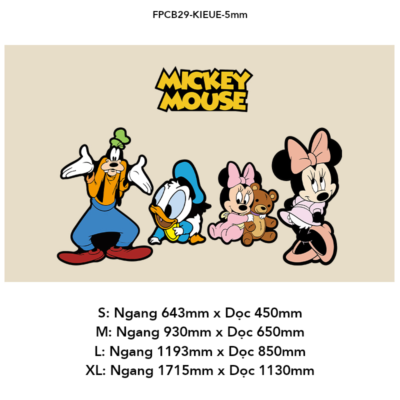 Tranh Fomex EPeBen dán tường nổi 3d Hình Thế Giới Mickey Mouse decor trang trí Phòng cho bé, Phòng khách, Mẫu giáo