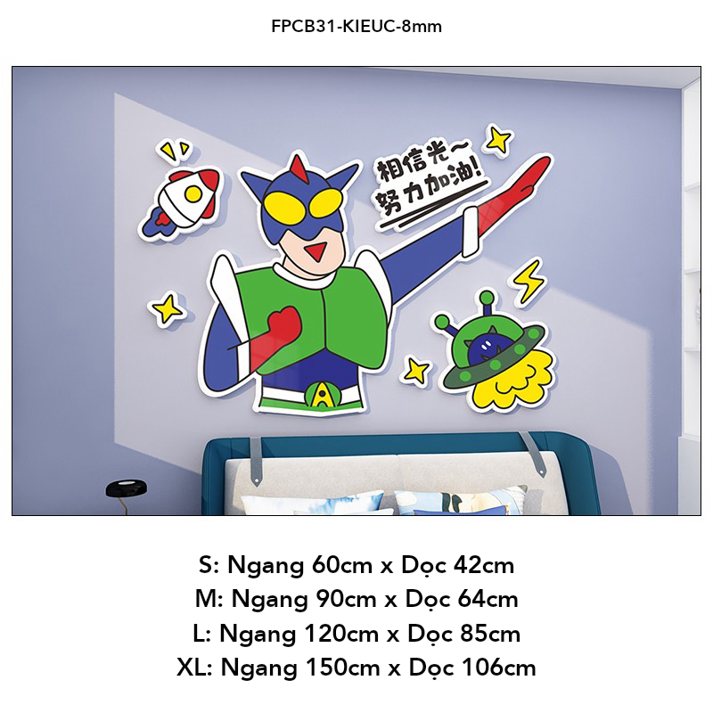 Tranh Fomex EPeBen dán tường nổi 3d Hình Shin và những người bạn decor trang trí Phòng cho bé, Phòng ngủ, Mẫu giáo