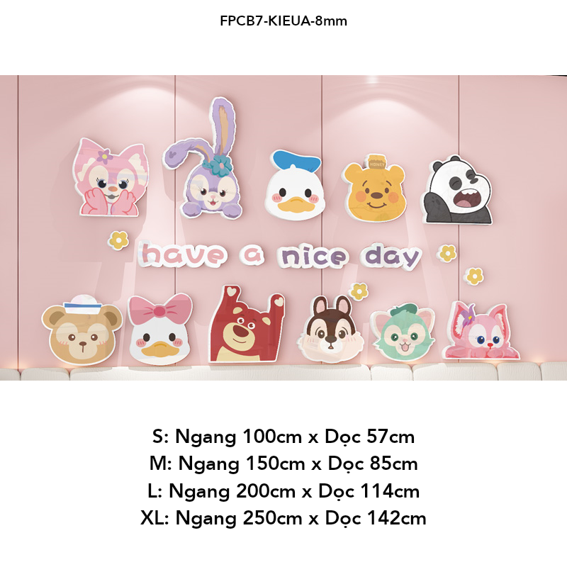 Tranh Fomex EPeBen dán tường nổi 3d Hình Thế giới động vật decor trang trí Phòng cho bé, Phòng ngủ, Mẫu giáo